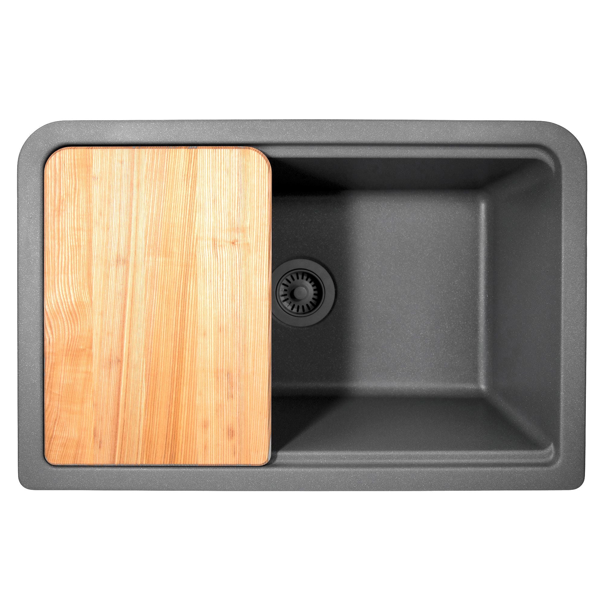 Nantucket Sinks 30" Composite Farmhouse Sink | Titanium