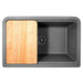 Nantucket Sinks 30" Composite Farmhouse Sink | Titanium
