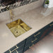 Nantucket Sinks Bright Hammered Brass 17" Undermount Bar Sink