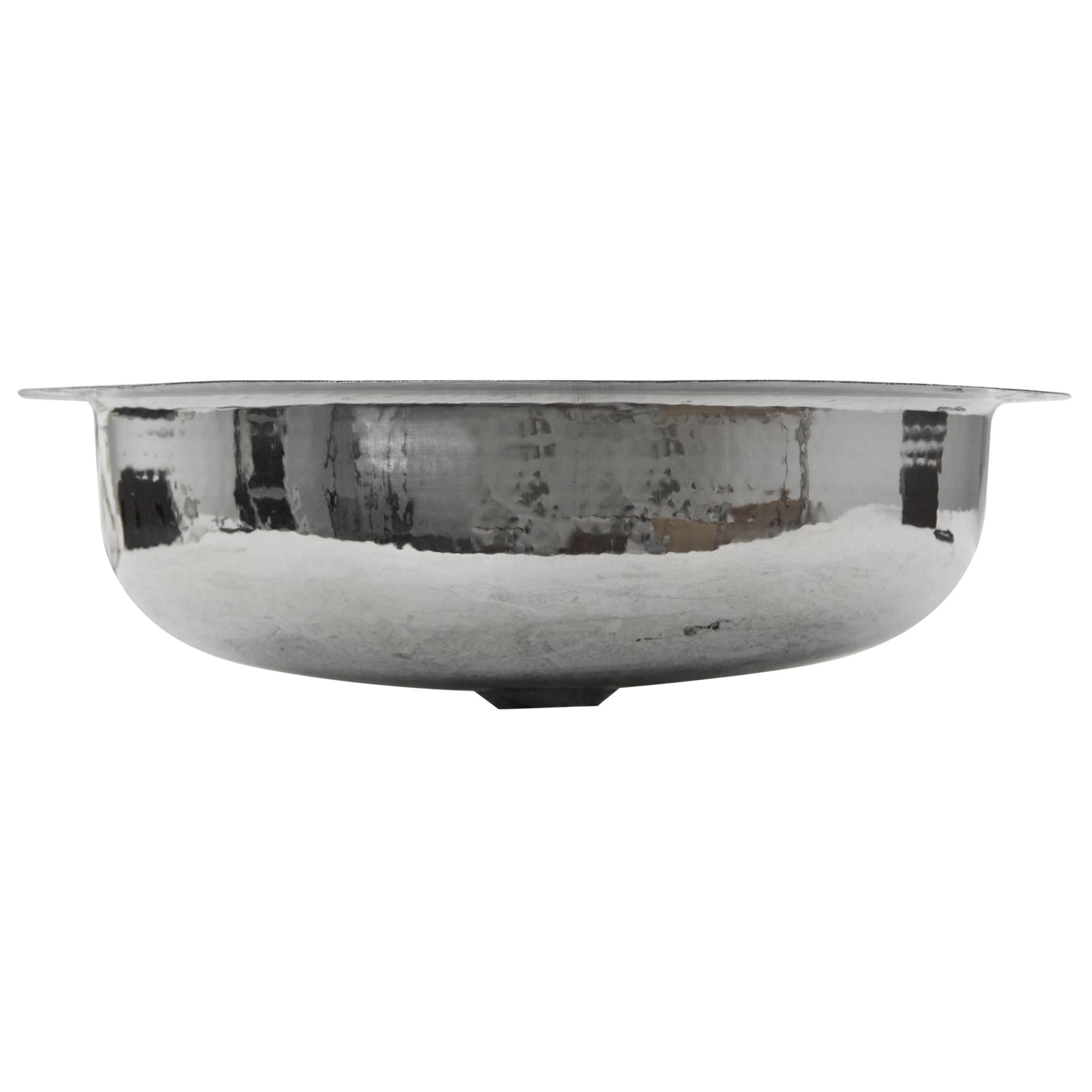 17 1/2" x 13 3/4" Hand Hammered Stainless Steel Oval Undermount Bathroom Sink