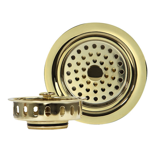 Nantucket Sinks Polished Brass 3.5-Inch Kitchen Sink Drain
