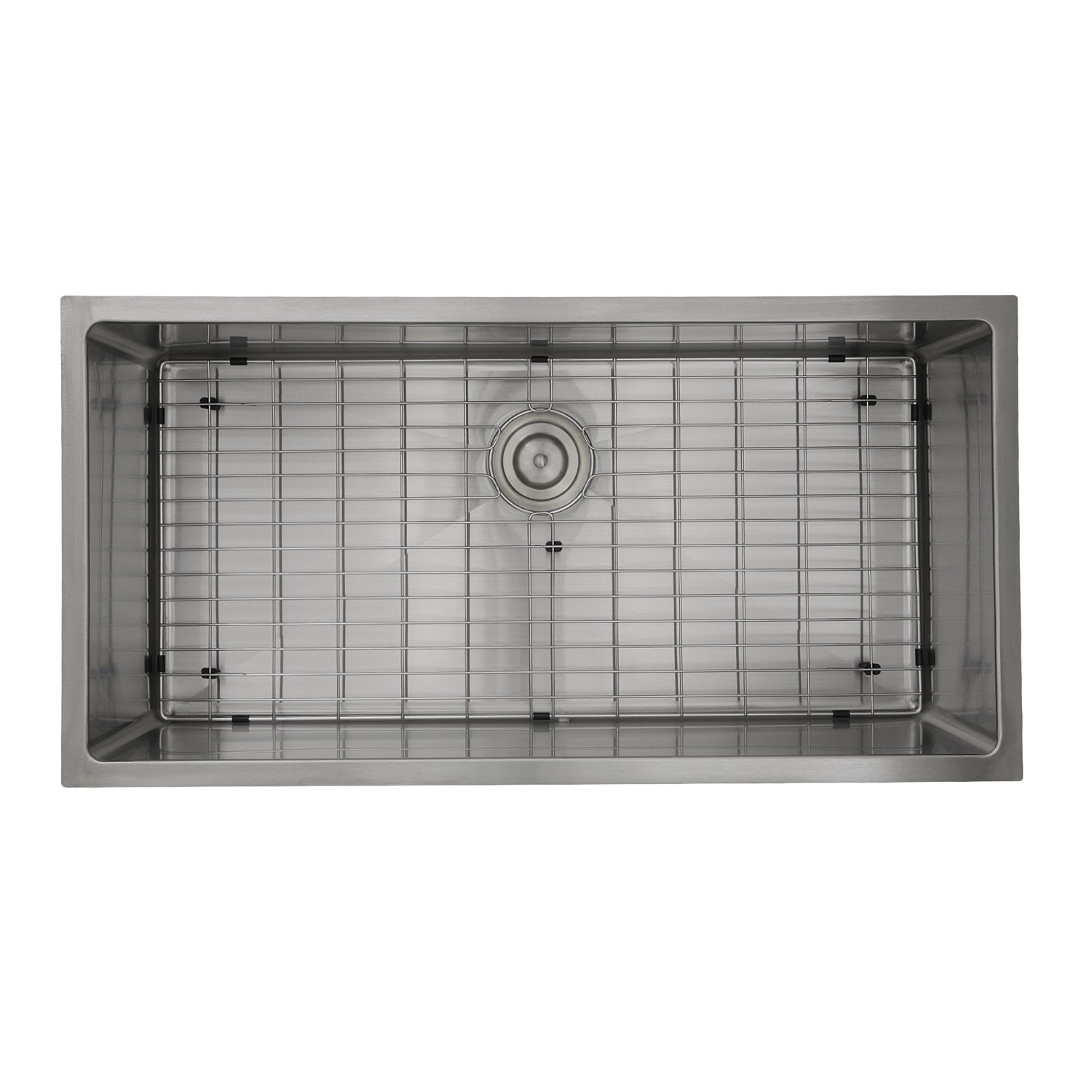 Nantucket Sinks SR3618-16 - 36" Pro Series Oversized Rectangle Single Bowl Undermount Small Radius Corners Stainless Steel Kitchen Sink.