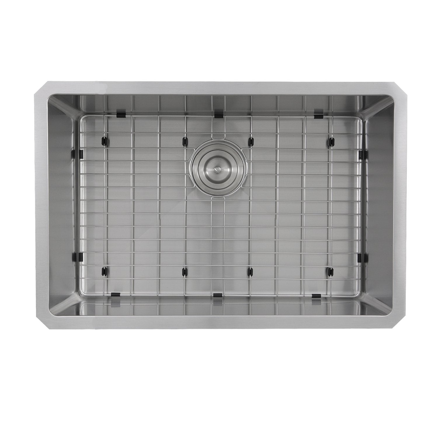 Nantucket Sinks Sr2818 - Pro Series Rectangle Single Bowl Undermount Small Radius Corners Stainless Steel Kitchen Sink, 16 Gauge