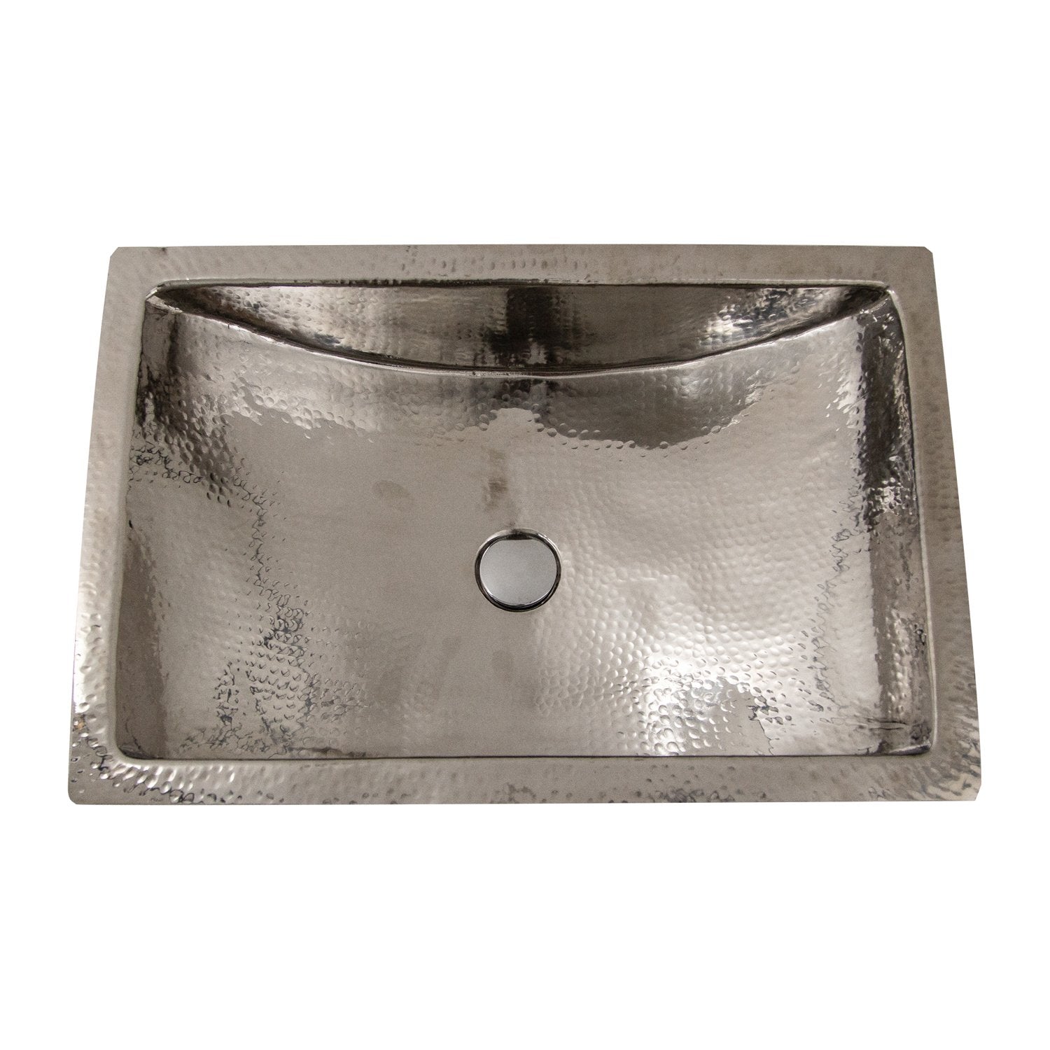 Nantucket Sinks TRS2416 - 23 3/4" Hand Hammered Stainless Steel Bathroom Sink