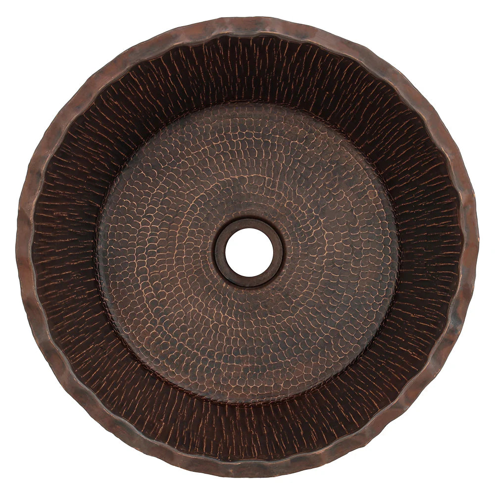 Premier Copper Products Forest Vessel Hammered Copper Sink