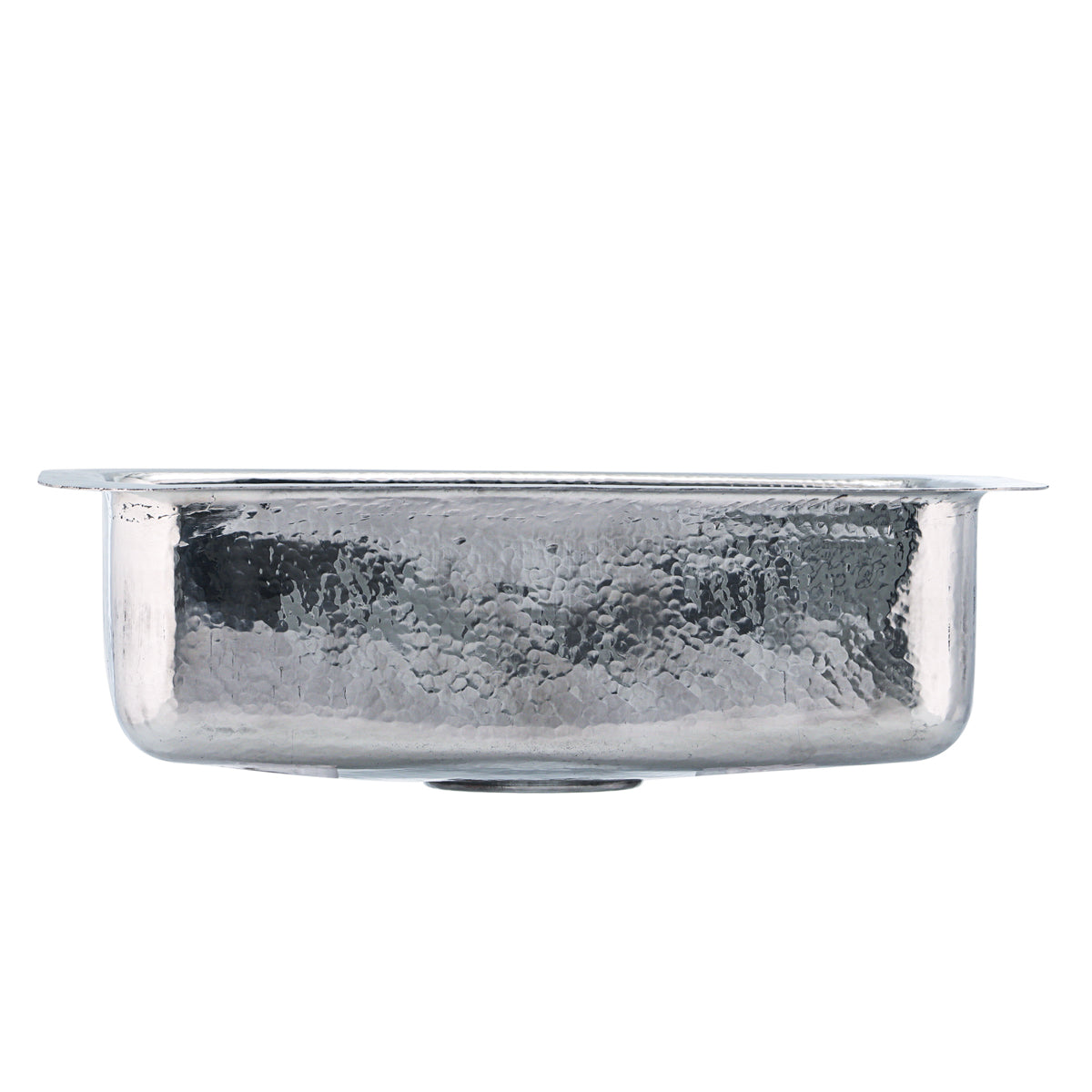 20" Hand-Hammered Stainless Steel Dual Mount Bar Sink