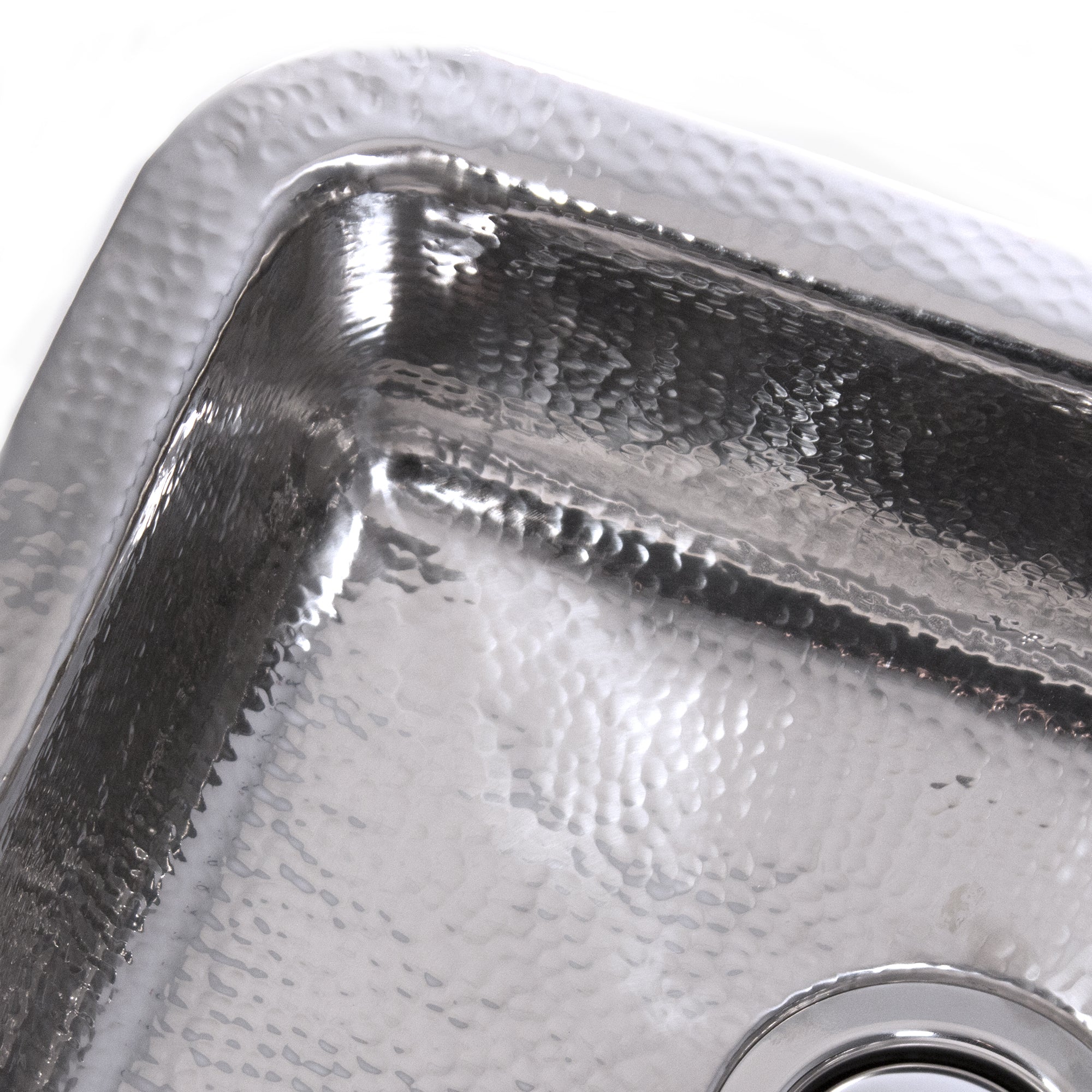 20" Hand-Hammered Stainless Steel Dual Mount Bar Sink