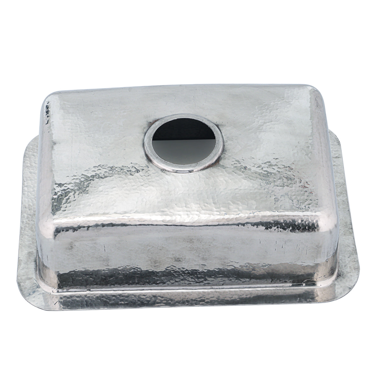 20" Hand-Hammered Stainless Steel Dual Mount Bar Sink