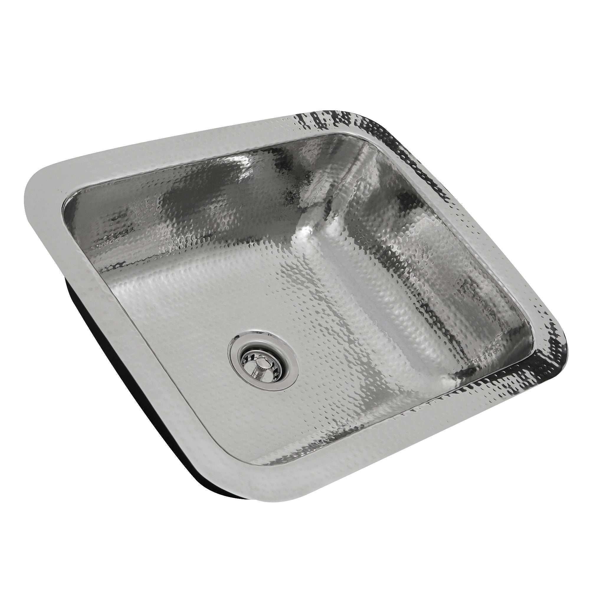 Nantucket Sinks RES - 17.5" Hammered Stainless Steel Rectangle Bar Sink