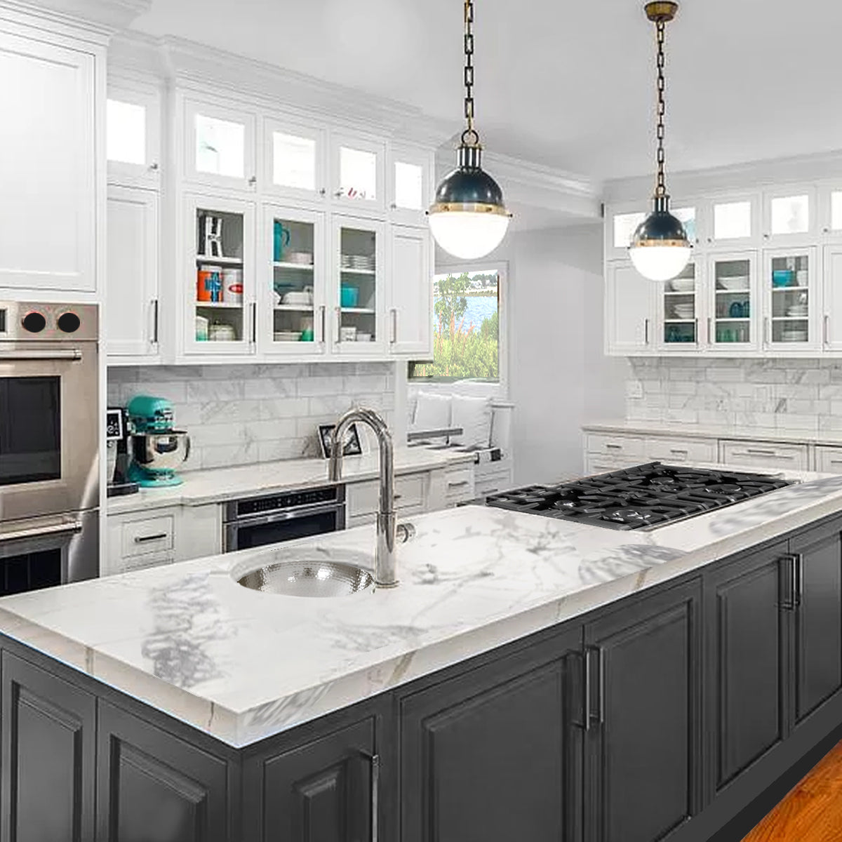 Nantucket Sinks ROS 13" Hand Hammered Stainless Steel Round Bar Sink