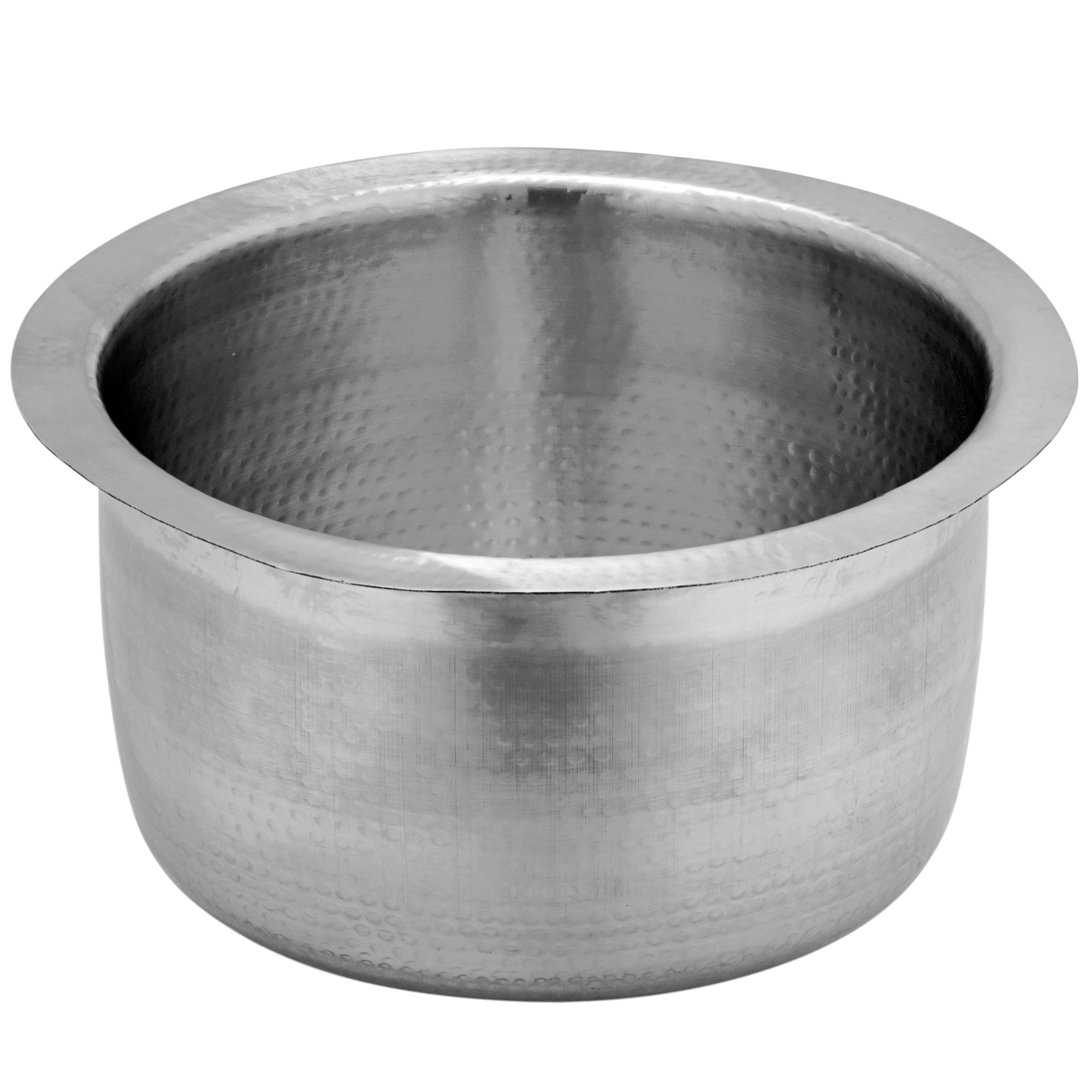 Nantucket Sinks 15" Hand Hammered Round Stainless Steel Bar Sink Satin Matte Finish