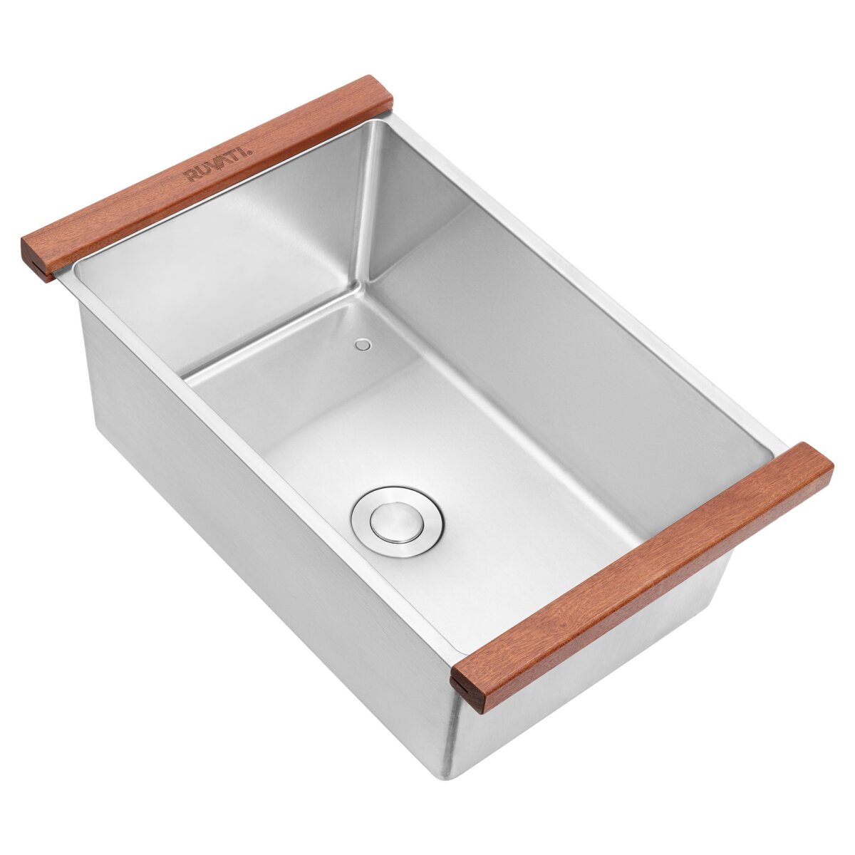Ruvati LedgeFit Dish Soaking Tub w/ Wood Handles