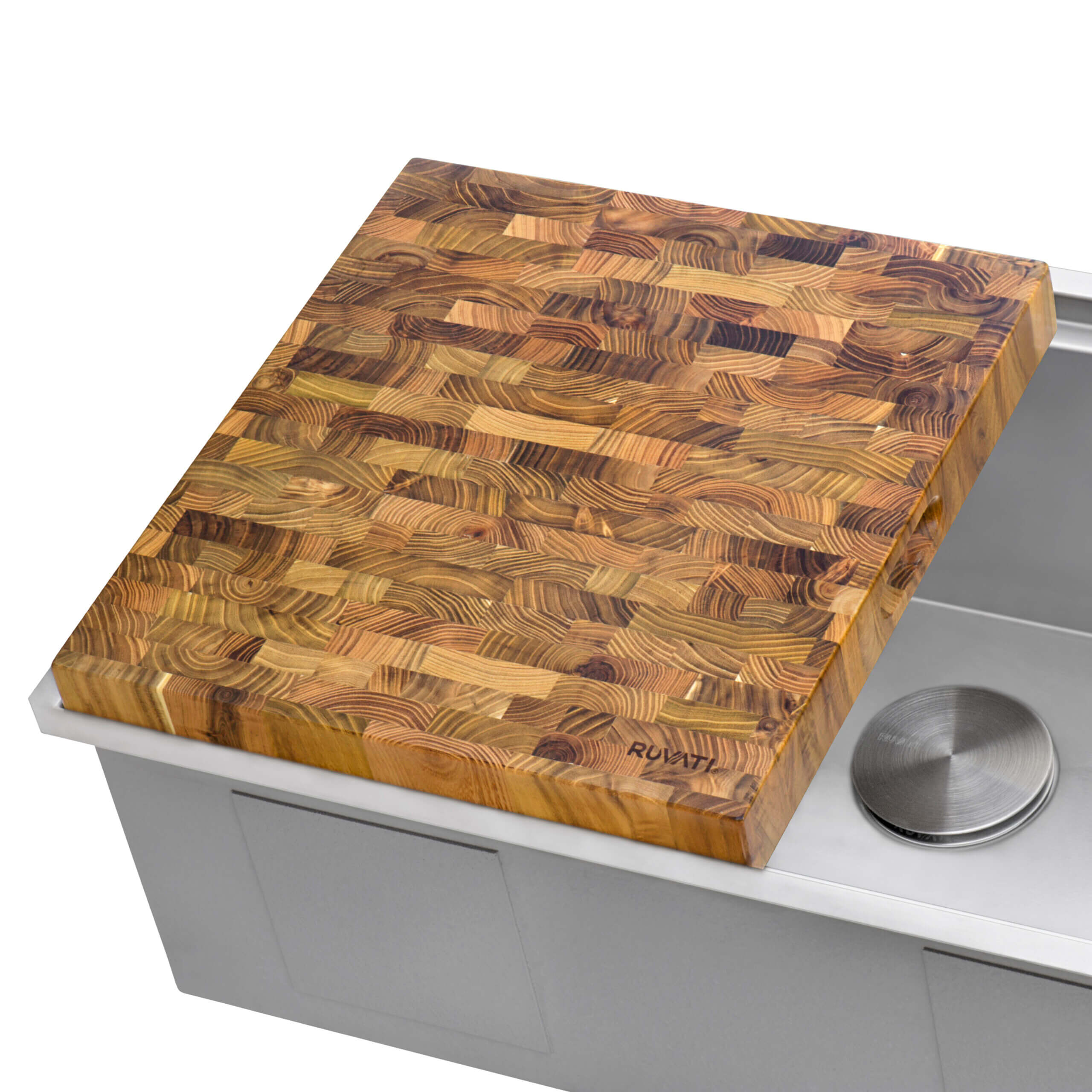 Ruvati 2" Thick End-Grain Butcher Block 17" x 16" Cutting Board