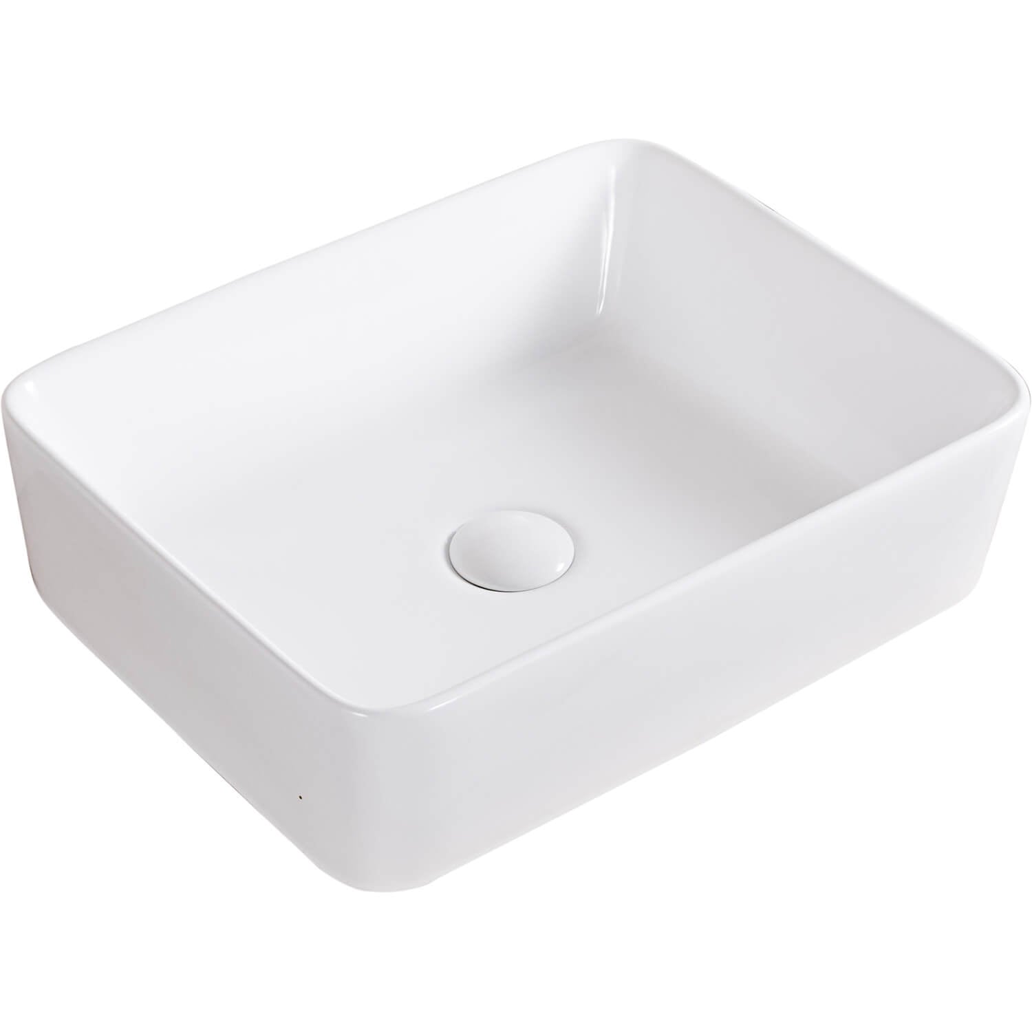 Ruvati 19" x 14" Rectangular Bathroom Vessel Sink in White