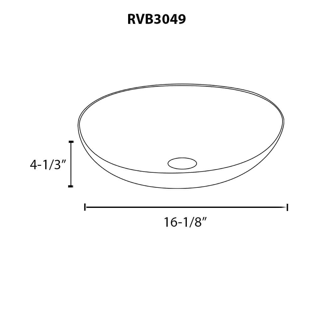 Ruvati 16" Glass Art Vessel Circle Decorative Pattern Bathroom Sink - Cosmic Black