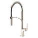 Ruvati Seneca Stainless Steel Single Handle Pull Down Kitchen Faucet Modern Sharp Style with Pre-Rinse Sprayer - RVF1236BN - View 2