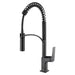 Ruvati Seneca Matte Black Single Handle Pull Down Kitchen Faucet Spiral Pro Style with Pre-Rinse Spray Hose - RVF1236MB - View 2