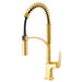Ruvati Seneca Single Handle Pull Down Spring Kitchen Faucet with Pre-Rinse Sprayer in Brushed Gold - RVF1236SG - View 2