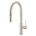 Ruvati Vestia Single Handle Pull Down Kitchen Faucet Knurling Contemporary with Sprayer in Stainless Steel - RVF1237BN - View 2