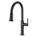 Ruvati Idris Single Handle Pull Down Kitchen Faucet Transitional Modern with Sprayer in Matte Black - RVF1239MB - View 2