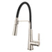 Ruvati Carina Single Handle Flexible Soft Hose Sprayer Kitchen Faucet in Stainless Steel and Black - RVF1242BN - View 2