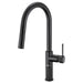 Ruvati Isola Single Handle Pull Down Kitchen Faucet Modern Knurled with Sprayer in Matte Black - RVF1248MB - View 2