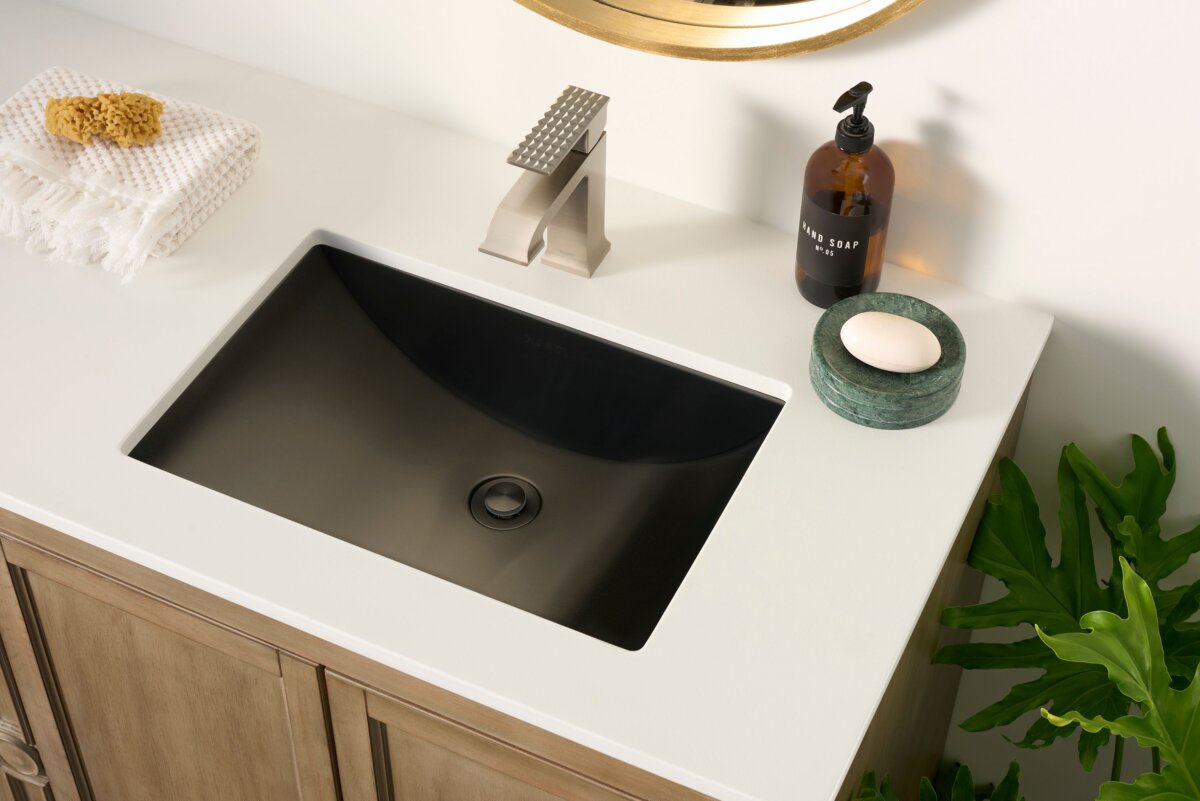 Ruvati Decora Single Handle Square Art Deco Square Transitional Bathroom Faucet in Brushed Nickel Stainless - RVF5132BN