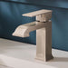 Ruvati Decora Single Handle Square Art Deco Square Transitional Bathroom Faucet in Brushed Nickel Stainless - RVF5132BN