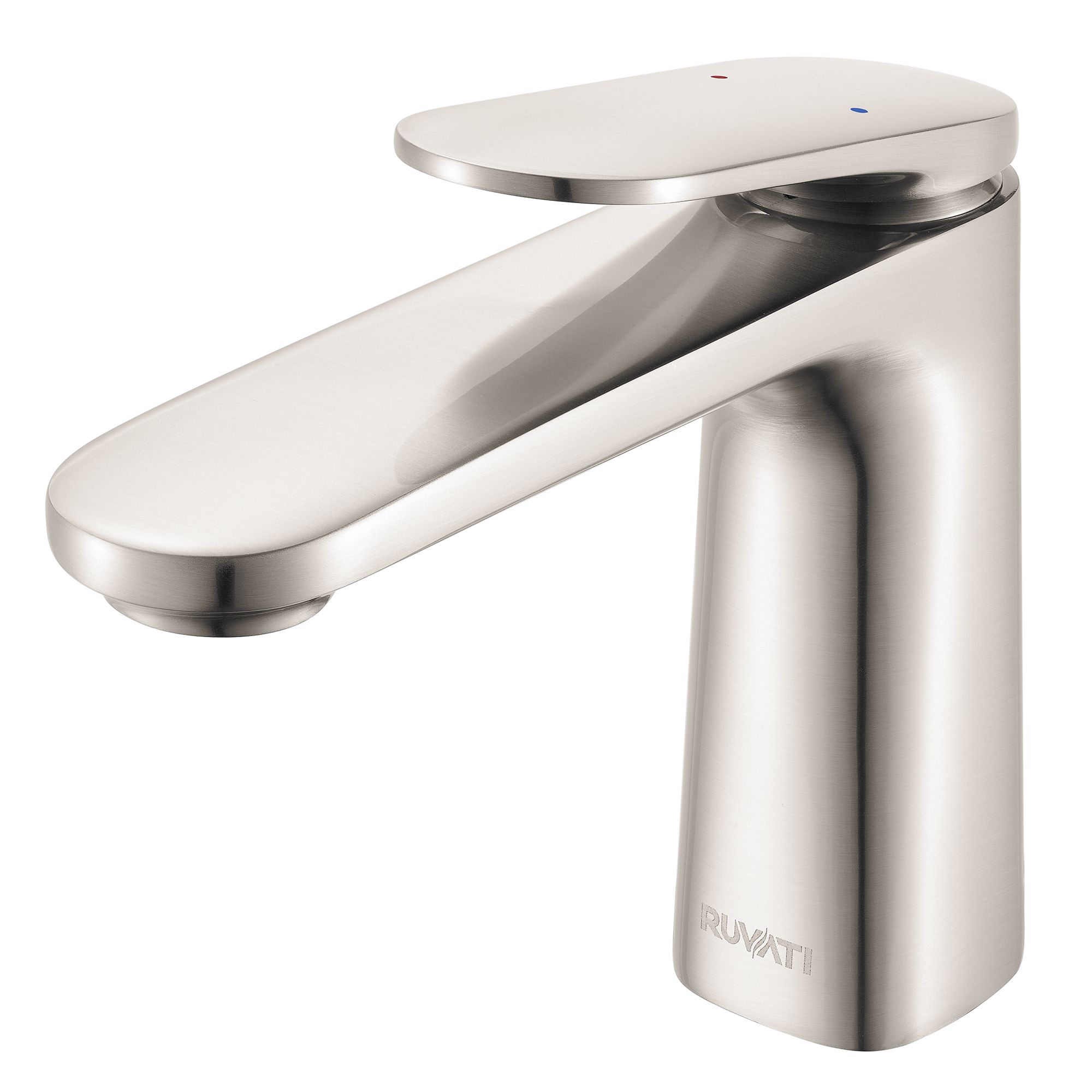 Ruvati Este Single Handle Modern Bathroom Vanity Faucet in Brushed Nickel Stainless - RVF5135BN - View 2
