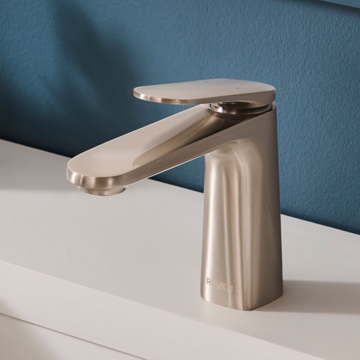 Ruvati Este Single Handle Modern Bathroom Vanity Faucet in Brushed Nickel Stainless - RVF5135BN