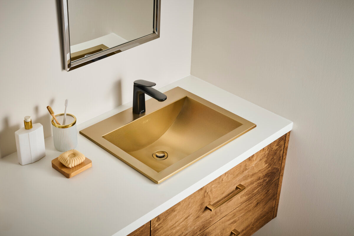 Ruvati Este Single Hole Modern Transitional Bathroom Vanity Faucet in Matte Black  - RVF5135MB