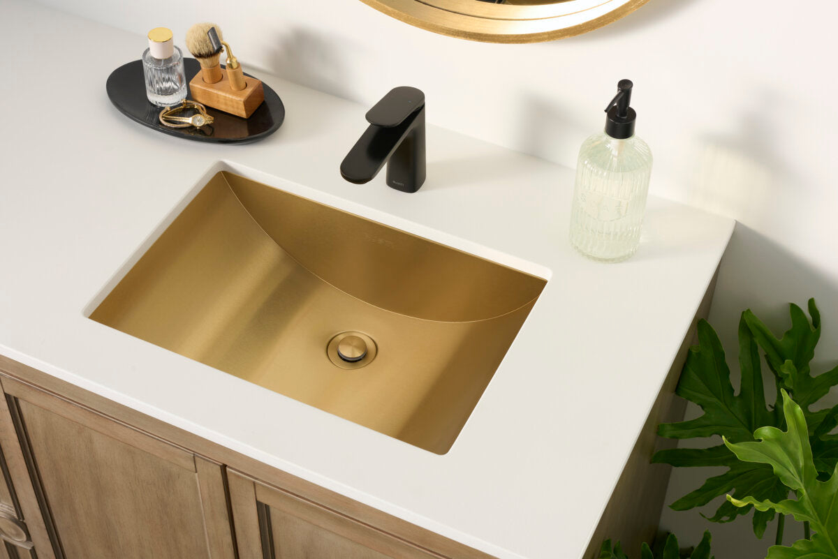 Ruvati Este Single Hole Modern Transitional Bathroom Vanity Faucet in Matte Black  - RVF5135MB