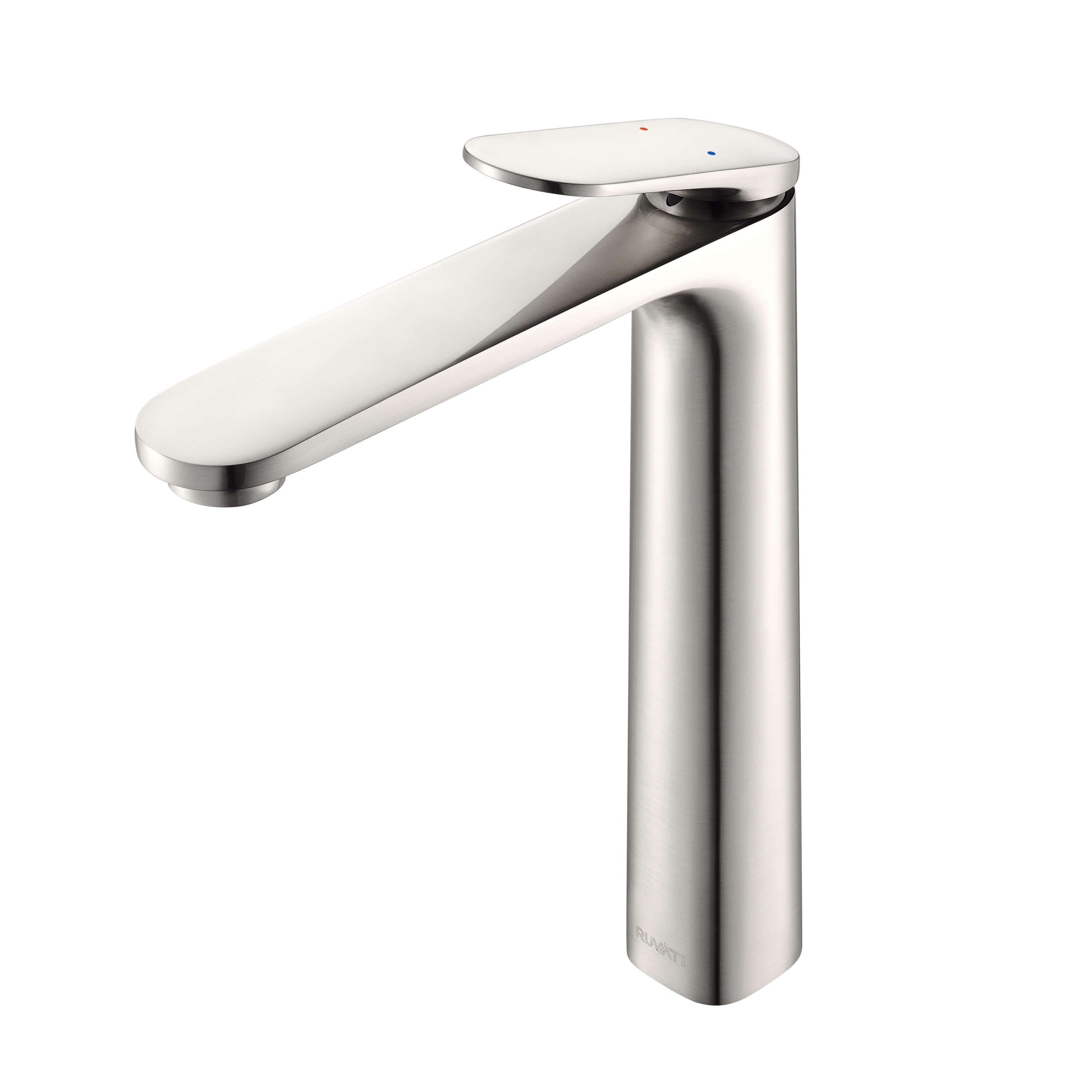 Ruvati Este Single Hole Tall Vessel Faucet Modern Bathroom Vanity in Brushed Nickel Stainless - RVF5136BN - View 2