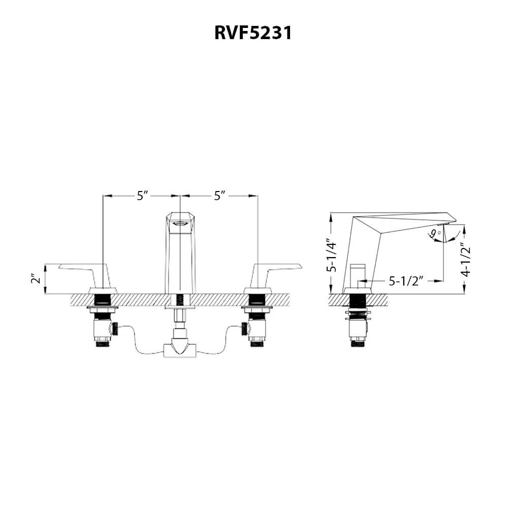 Ruvati Tropea Modern Widespread Bathroom Faucet in Brushed Nickel