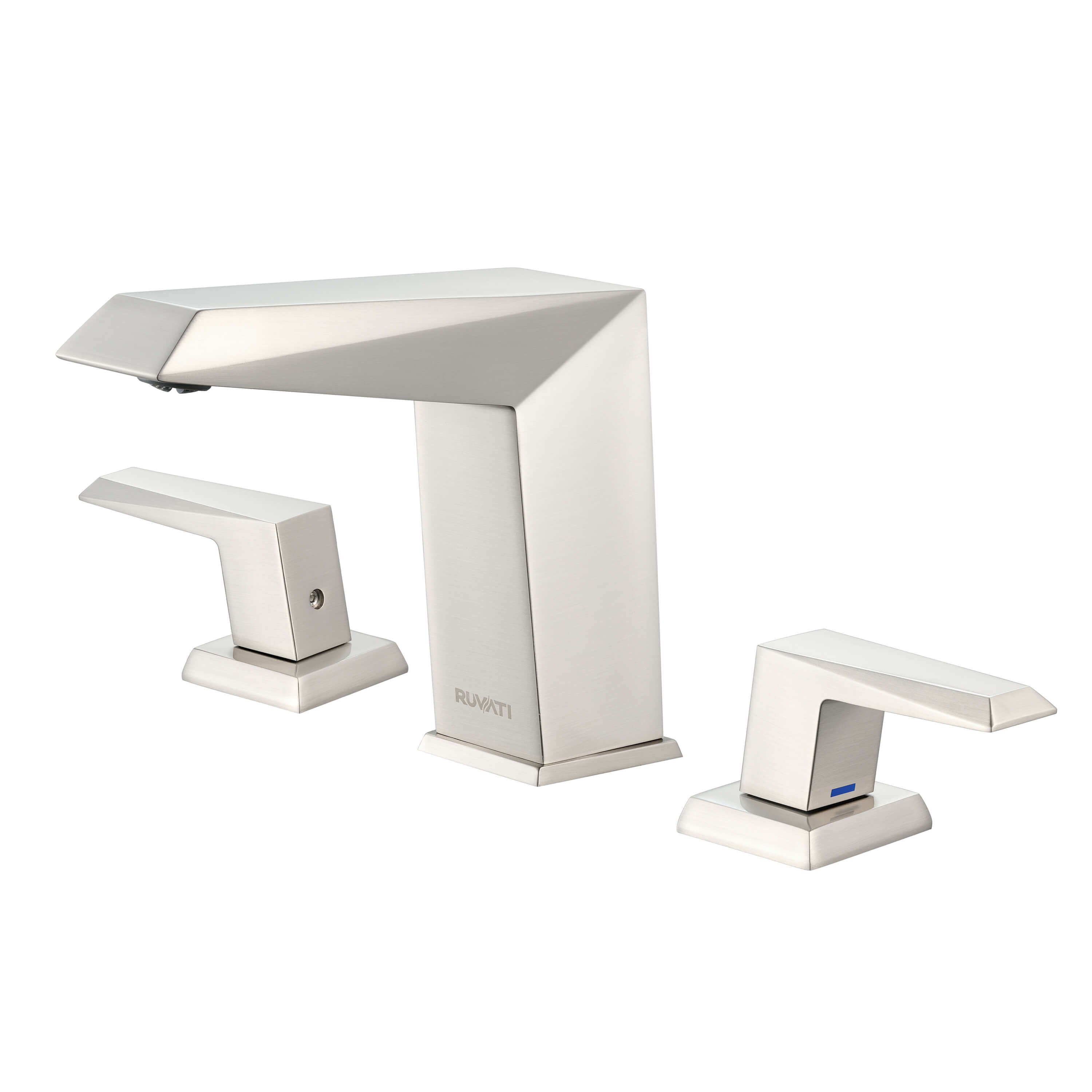 Ruvati Tropea Two Handle Widespread Bathroom Faucet Modern Sharp in Brushed Nickel Stainless - RVF5231BN - View 2