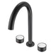 Ruvati Athena Two Handle Stone Marble Inlay Fluted Widespread Bathroom Faucet in Matte Black- RVF5232MB - View 2