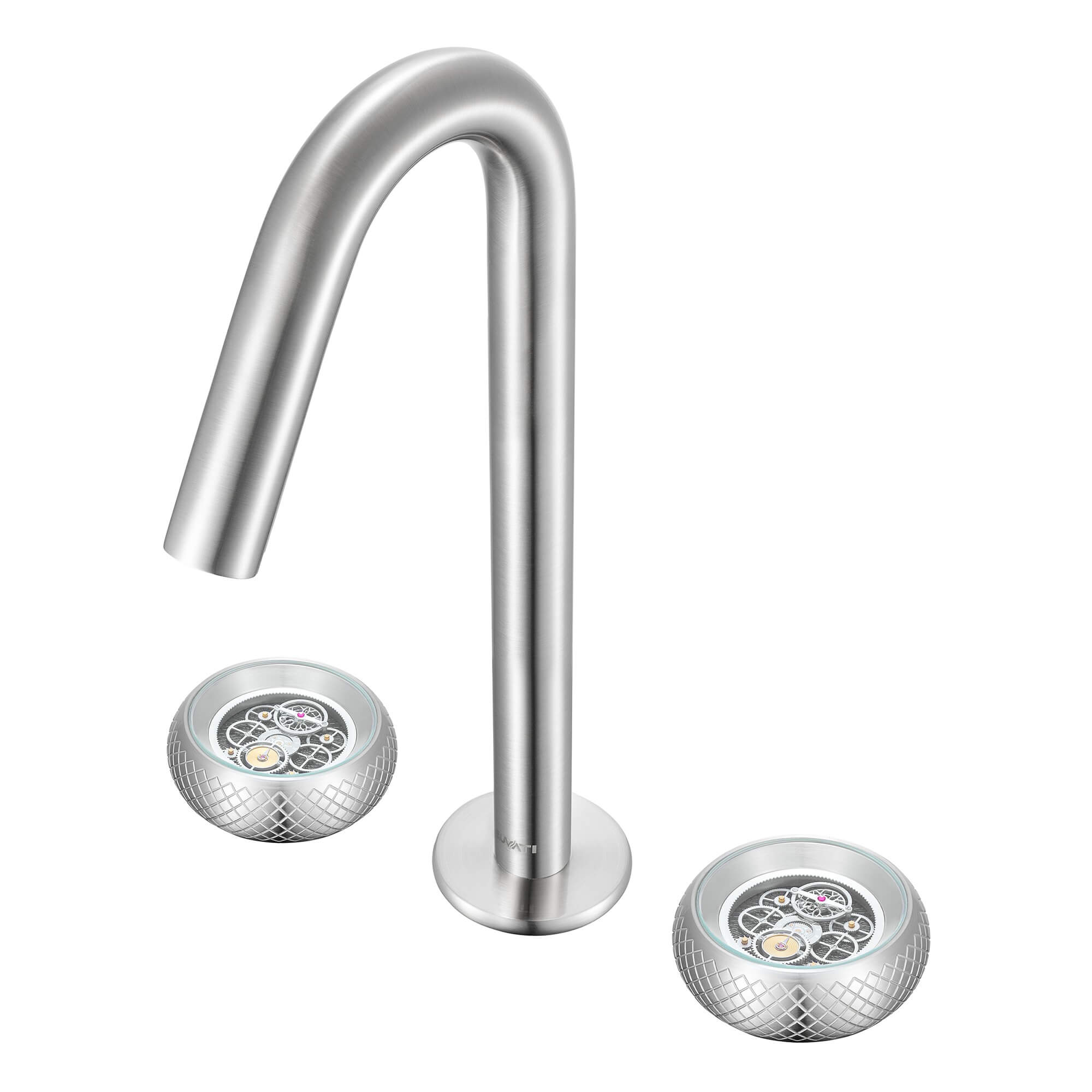 Ruvati Chrono Two Handle Watch Face Luxury Knob Widespread Bathroom Faucet in Brushed Nickel Stainless - RVF5234BN - View 2