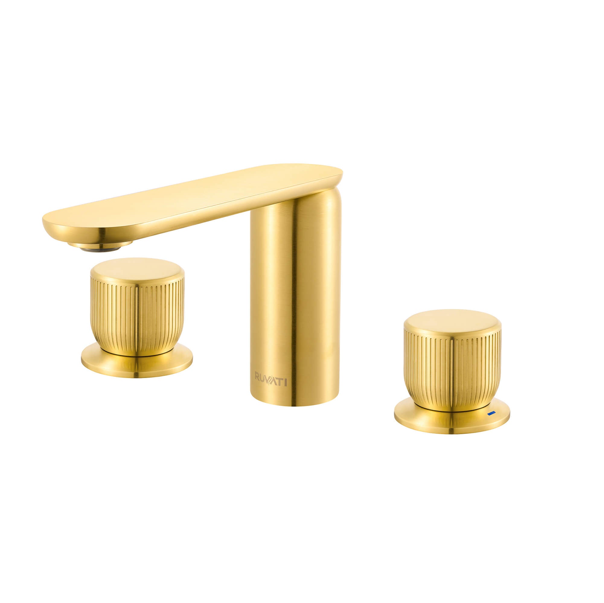Ruvati Fabio Two Handle Widespread Textured Luxury Knob Bathroom Faucet in Brushed Gold - RVF5235SG - View 2