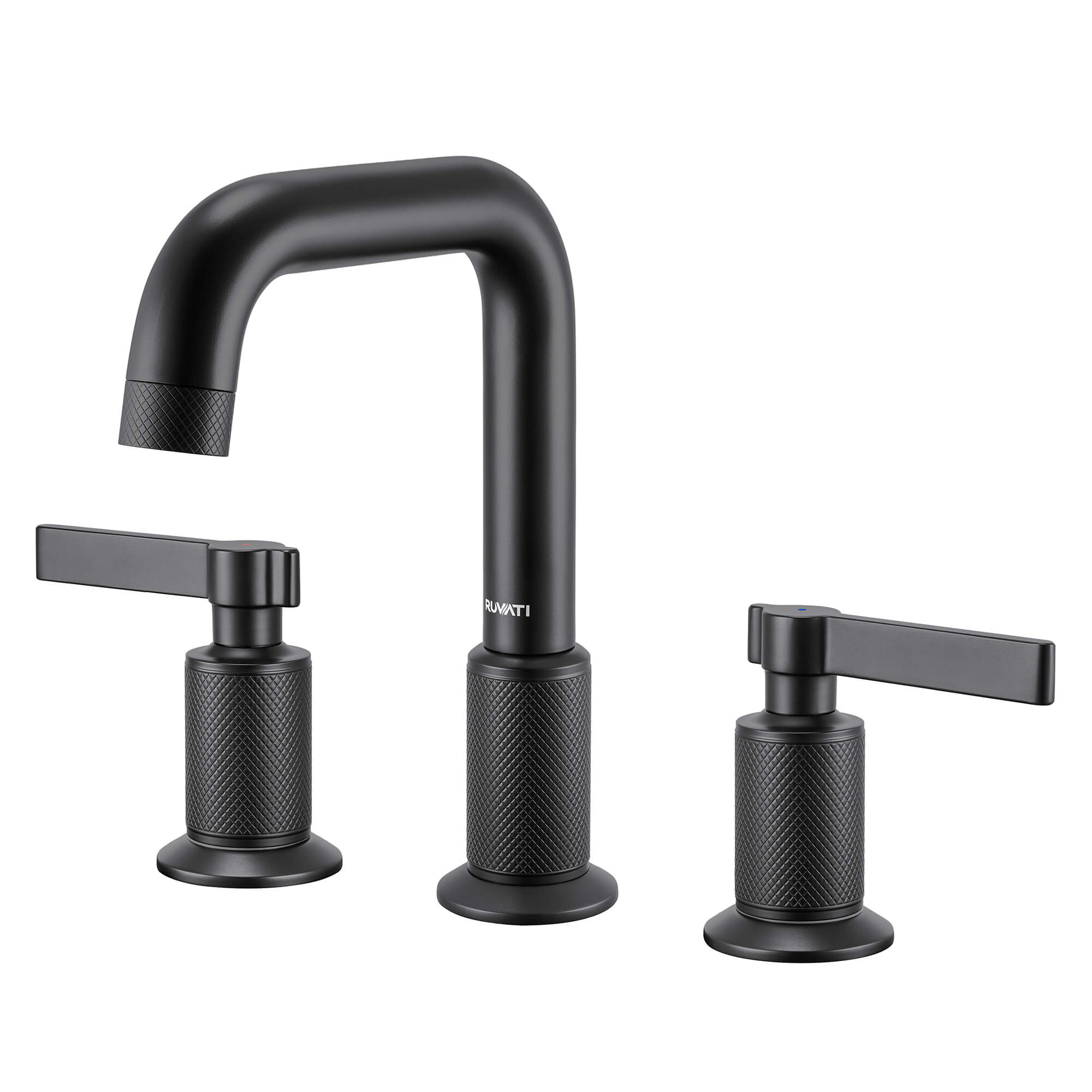 Ruvati Barolo Two Handle Widespread Art Deco Modern Luxury Bathroom Faucet in Matte Black- RVF5236MB - View 2