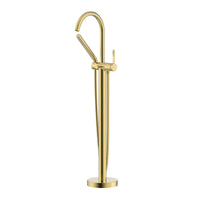 Ruvati Lucia Single Handle Tall Floor Mounted Freestanding Tub Filler Faucet in Brushed Gold - RVF5338SG