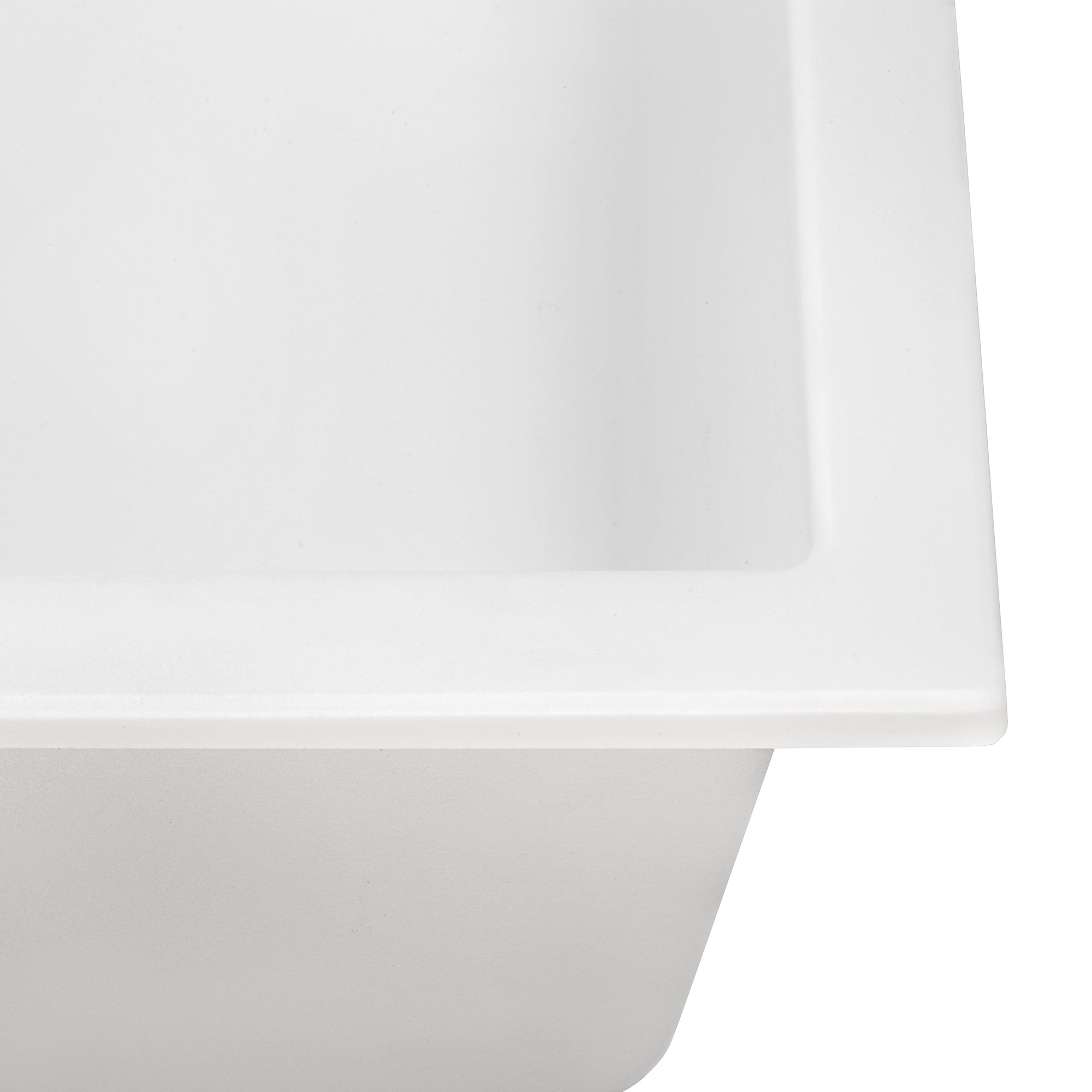 Ruvati 27" Composite Undermount Single Bowl Kitchen Sink in Arctic White