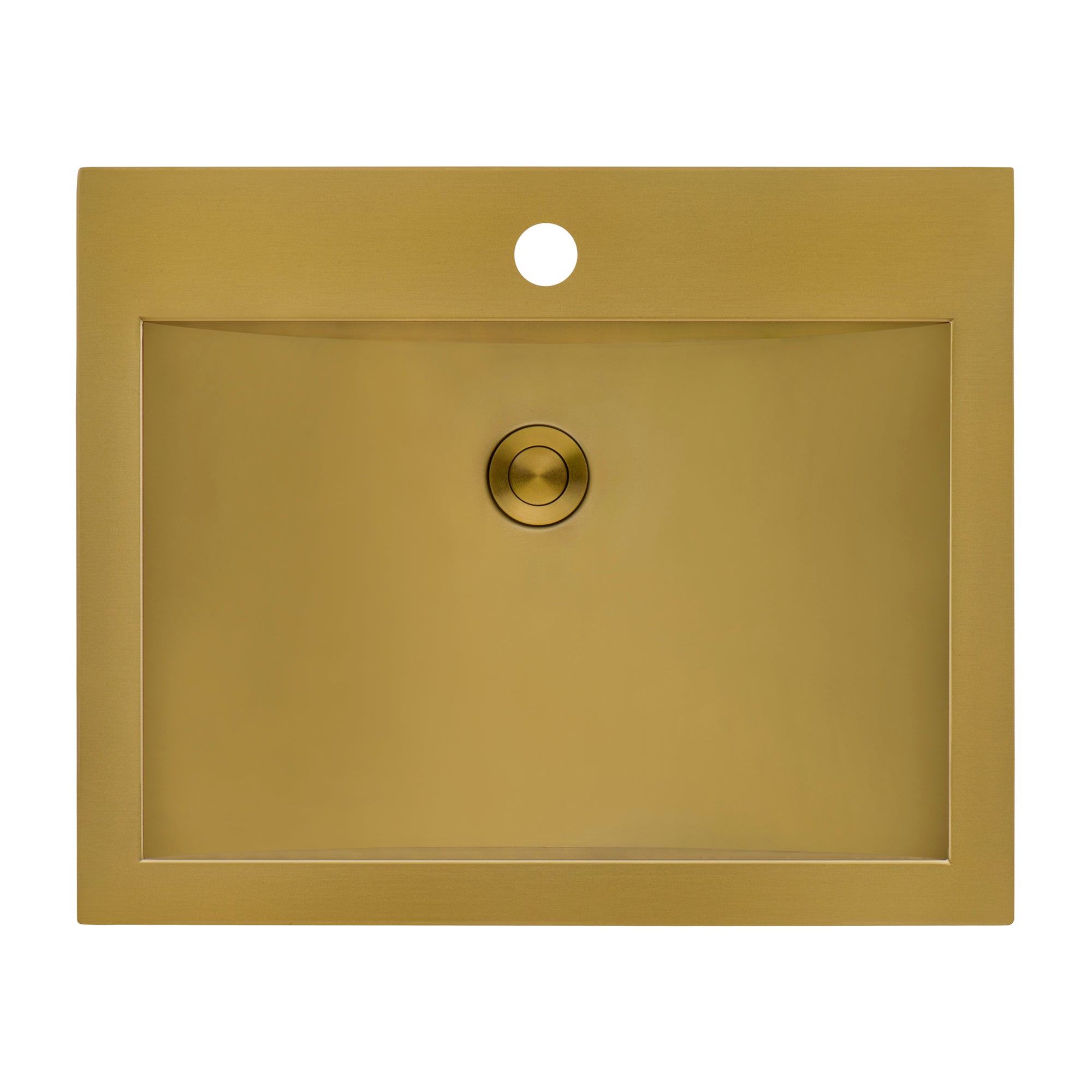 Ruvati 21" x 17" Topmount Brushed Gold Stainless Steel Bathroom Sink