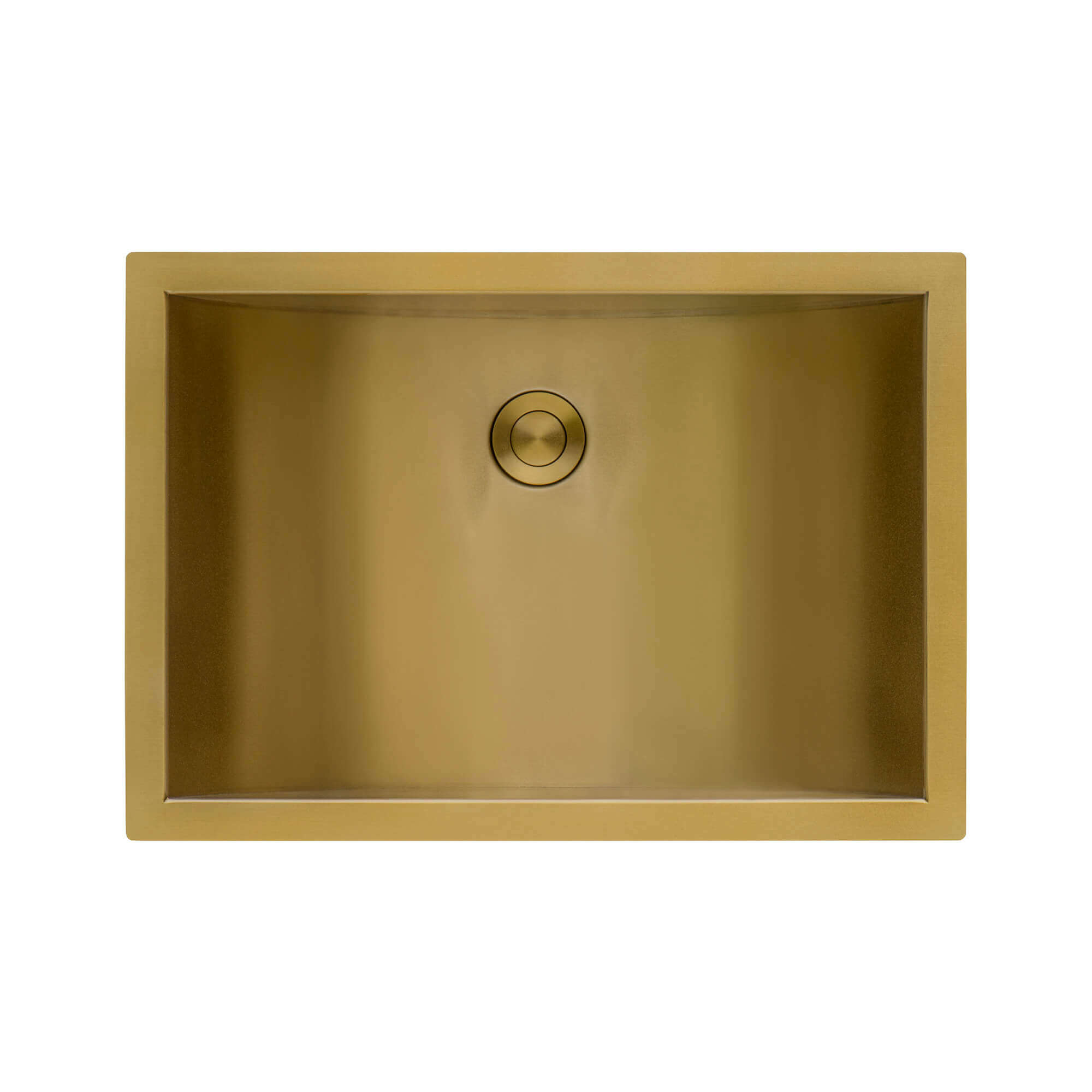 Ruvati 16 x 13" Brushed Golden Brass Undermount Rectangular Bathroom Sink