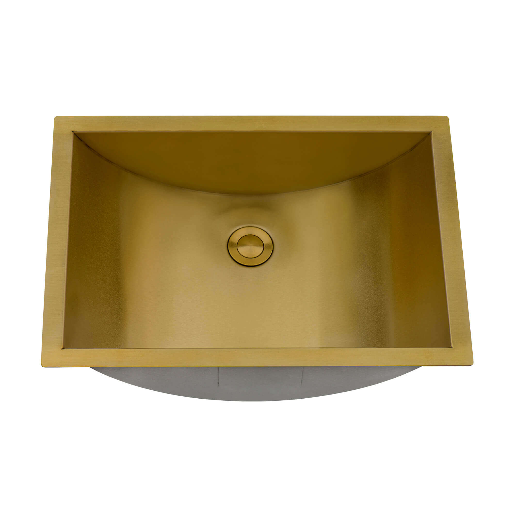 Ruvati 16 x 13" Brushed Golden Brass Undermount Rectangular Bathroom Sink