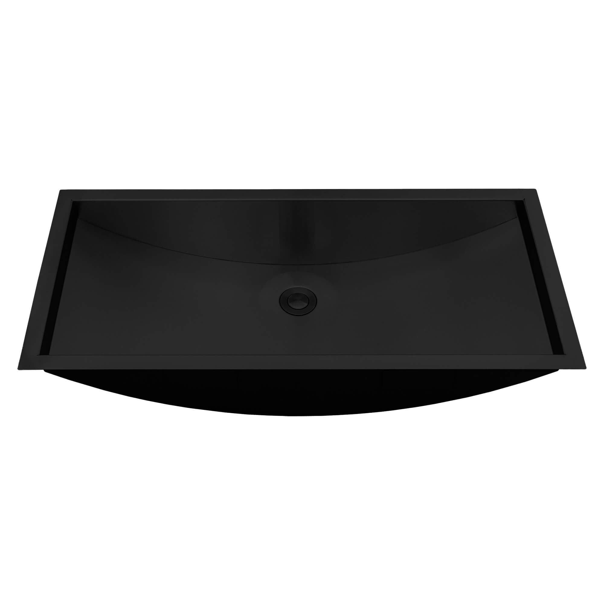 Ruvati 30 x 14" Gunmetal Stainless Steel Undermount Rectangular Bathroom Sink