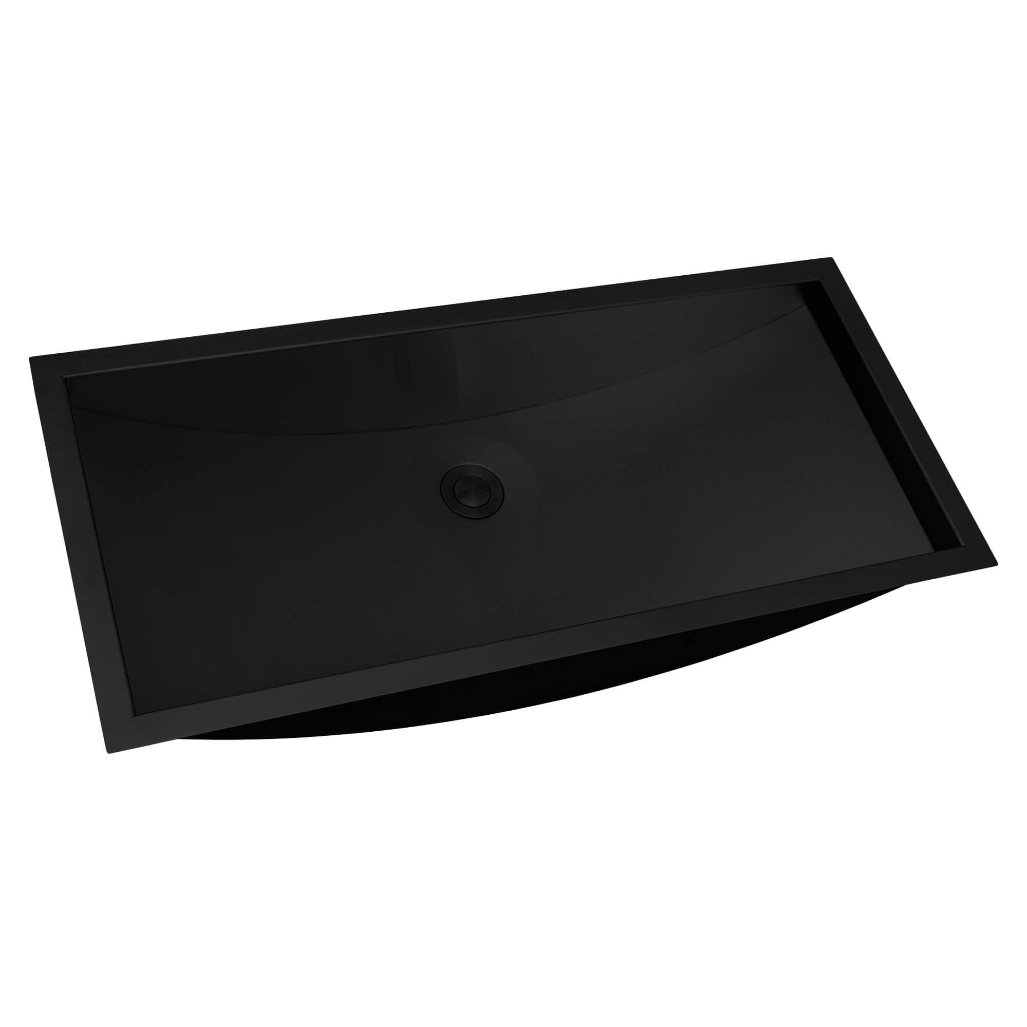 Ruvati 30 x 14" Gunmetal Stainless Steel Undermount Rectangular Bathroom Sink