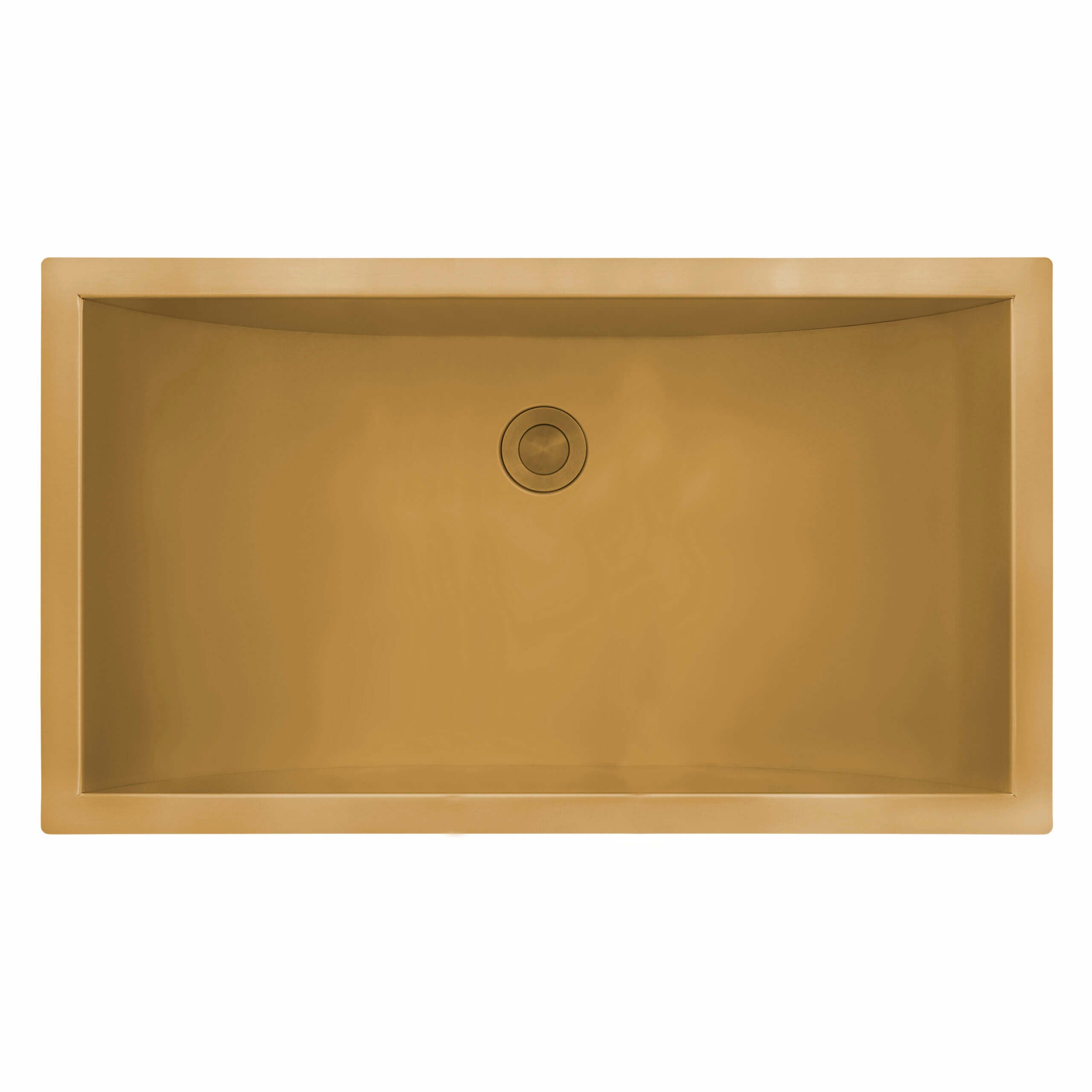 Ruvati 34 x 14" Brushed Golden Brass Undermount Rectangular Bathroom Sink