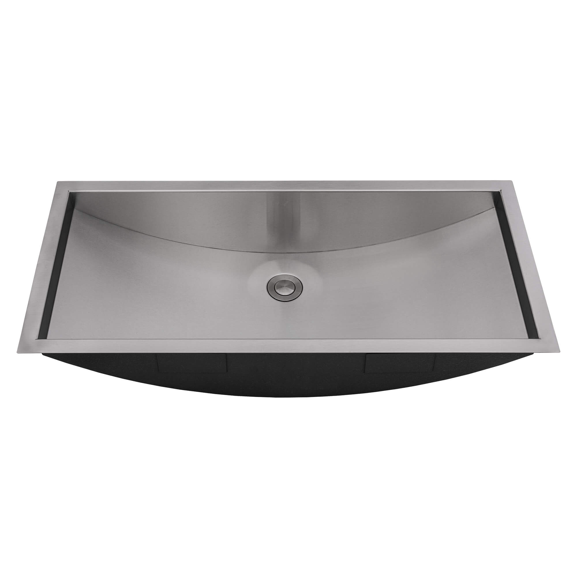 Ruvati 34 x 14" Brushed Stainless Steel Undermount Rectangular Bathroom Sink