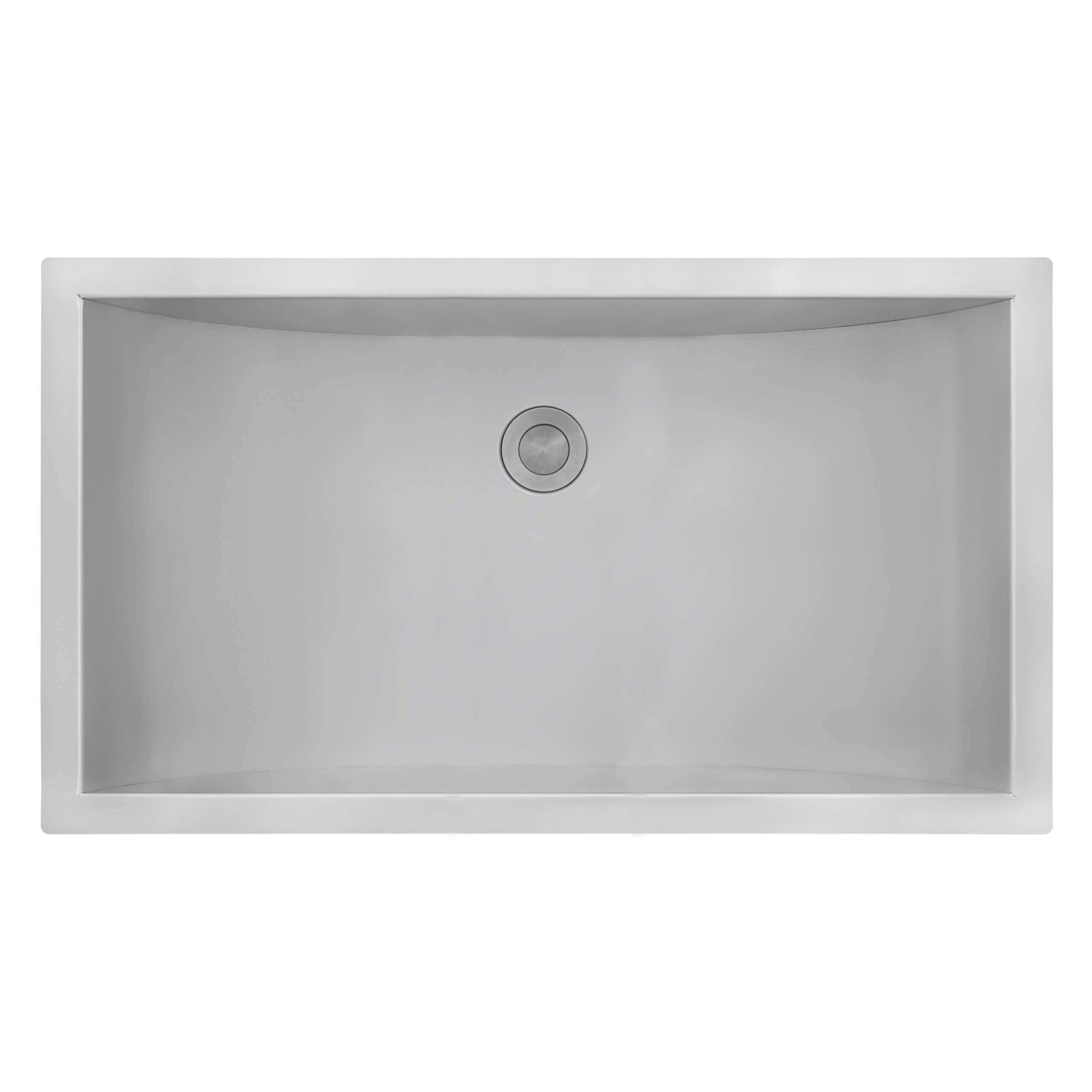 Ruvati 34 x 14" Brushed Stainless Steel Undermount Rectangular Bathroom Sink