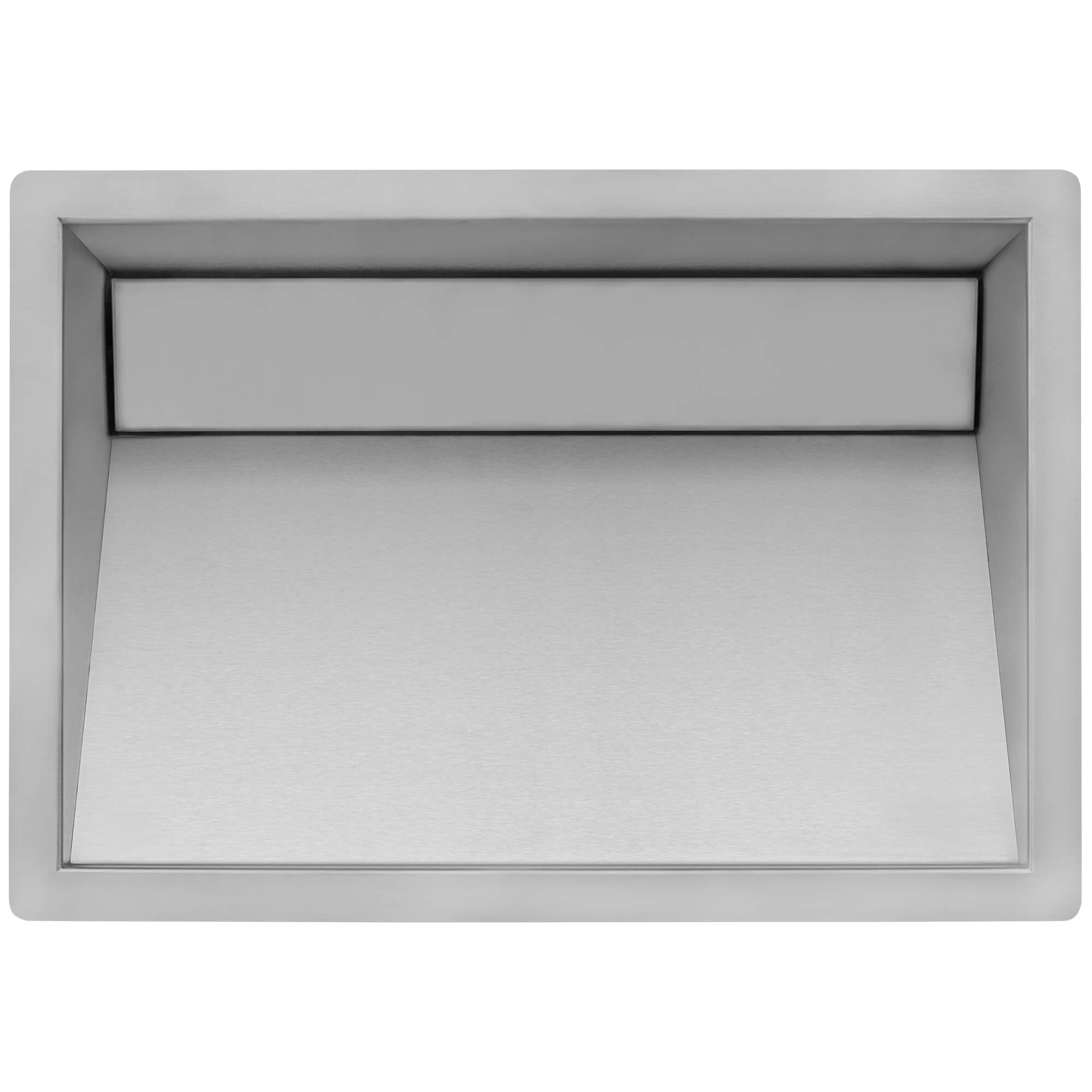 Ruvati 20 x 14" Brushed Stainless Steel Undermount Ramp Bathroom Sink